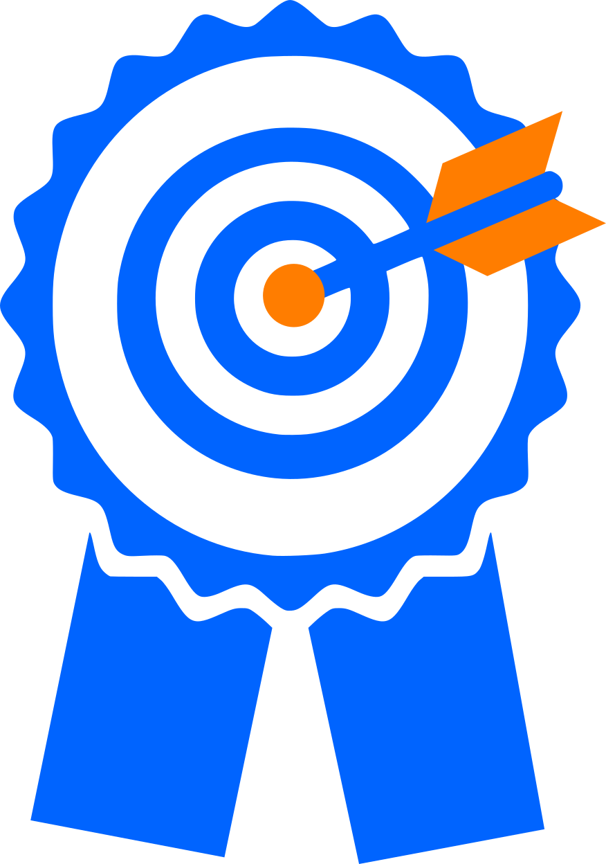 target with arrow in middle