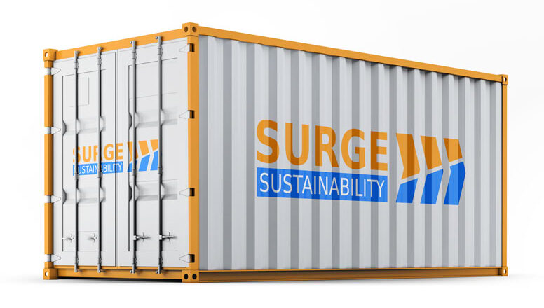 Surge container