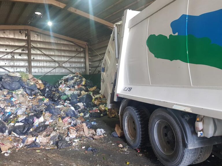 truck dumping waste