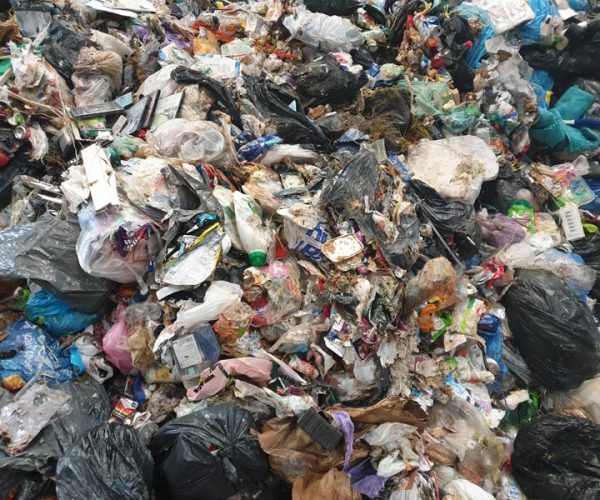 close up of municipal waste
