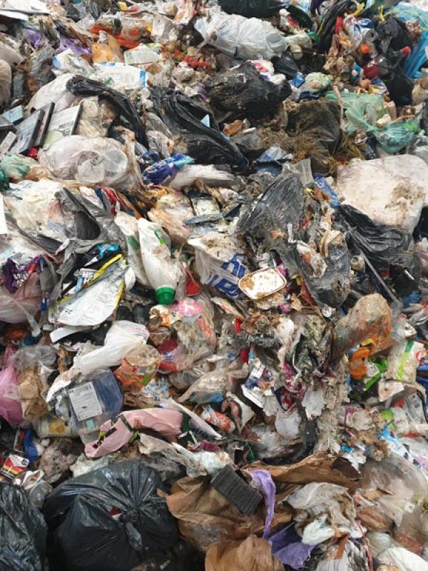 close up of municipal waste